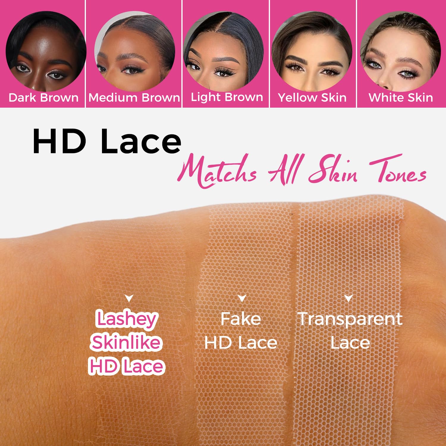Super Fine HD Lace Closure Frontal Pre Bleached Knots Pre Plucked Hairline Human Hair
