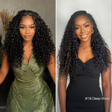 Lashey Upgraded Feather Human Crochet Hair Miracle Knots Deep Wave