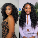 Lashey Upgraded No Knot Miracle Knots Feather Crochet Burmese Curly Human Hair Extension