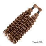 Lashey Human Hair Bulk Deep Wave #6 for Boho Braiding