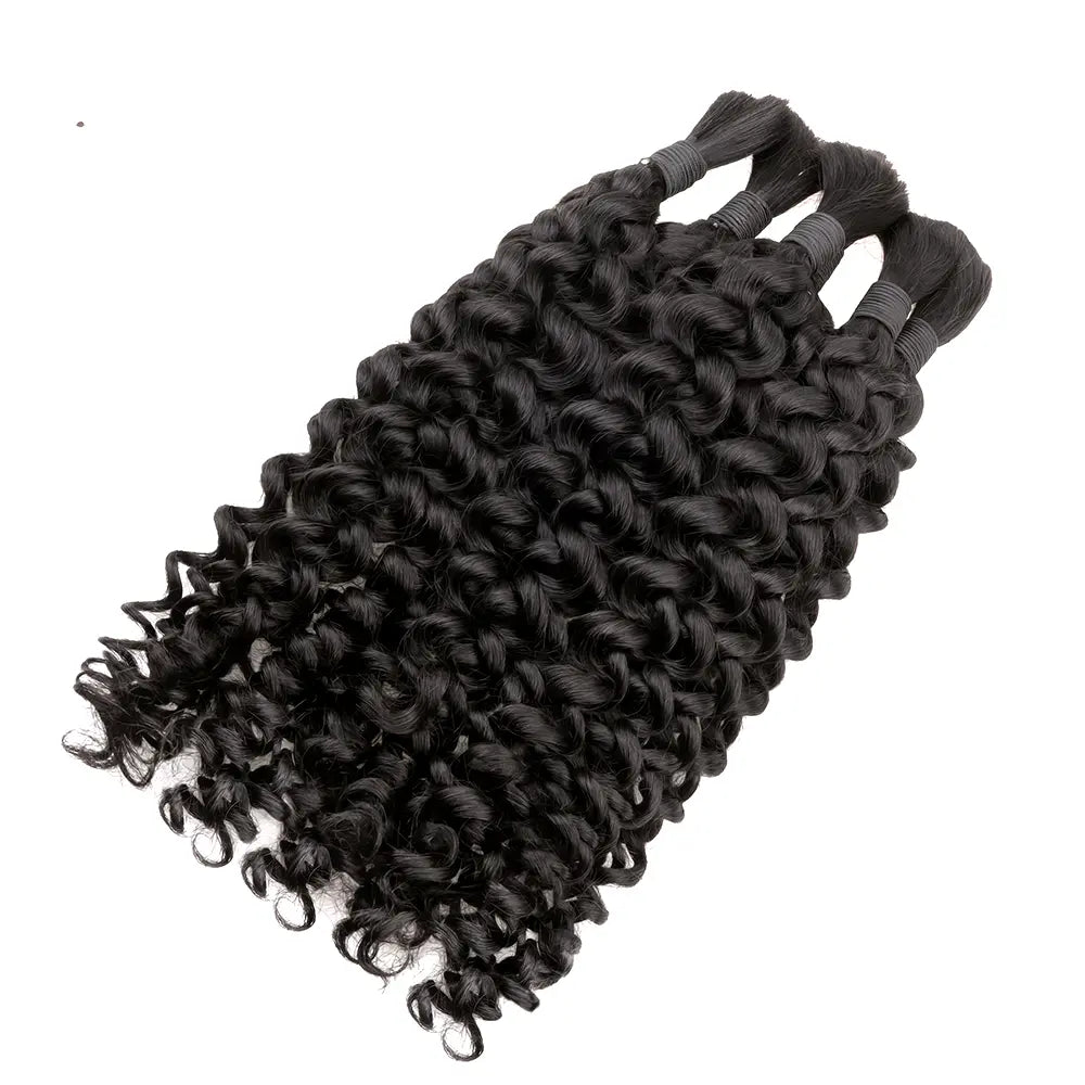 Lashey Double Drawn Human Braiding Hair Bulk for Boho Braids Knotless Box Braid