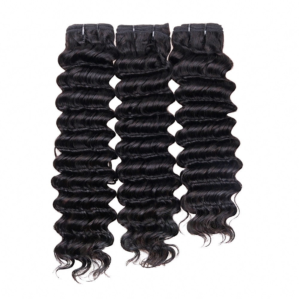 Lashey Virgin Hair Bundles Deep Wave 3pcs Hair Wefts Human Hair