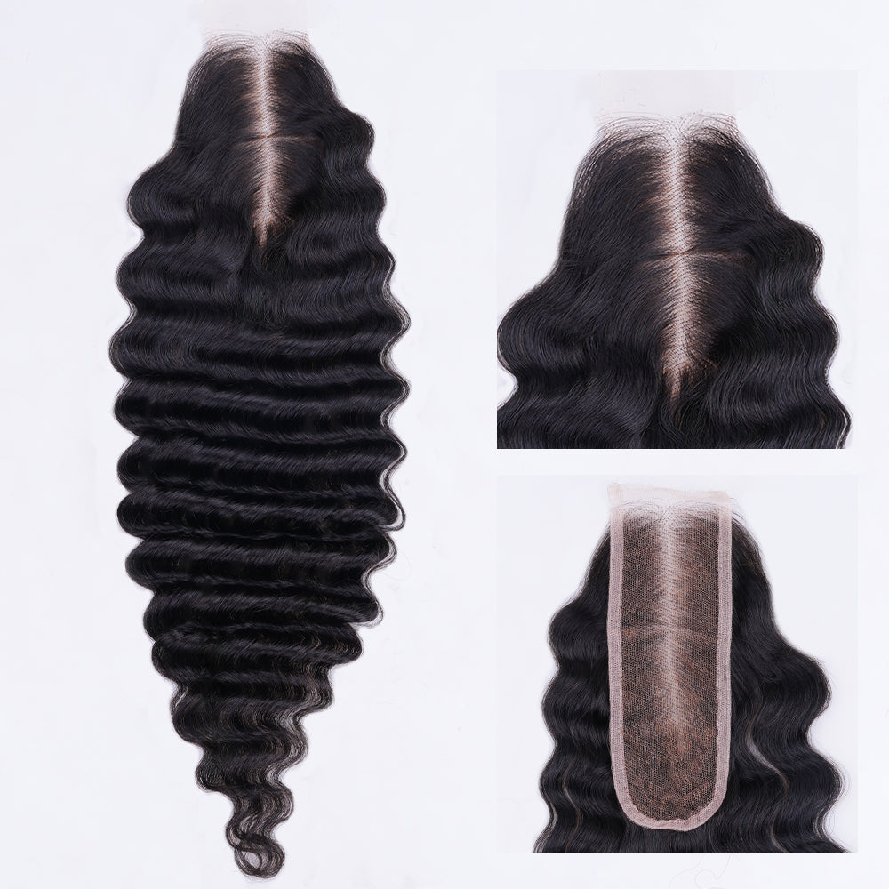 Lashey 2X6 HD Closure Real Invisible HD Lace Deep Wave