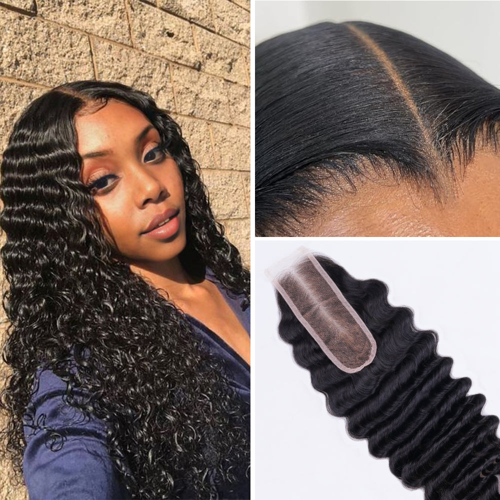 Lashey 2X6 HD Closure Real Invisible HD Lace Deep Wave