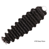 Lashey Upgraded Feather Human Crochet Hair Miracle Knots Deep Wave