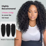Lashey Upgraded Feather Crochet Human Hair Extension Deep Wave Protective Hairstyle