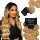 Lashey Exclusive Fall Color Ultra Invisible Seamless Clip in Hair Extensions