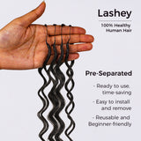 Upgraded | Lashey Seamless Feather Crochet Human Hair Extension Protective Hairstyle