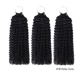 Lashey Upgraded Feather Human Crochet Hair Miracle Knots Kinky Curly