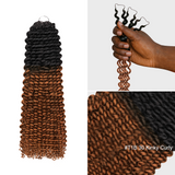 Lashey Upgraded Feather Human Crochet Hair Miracle Knots Blonde T1B/30 Kinky Curly