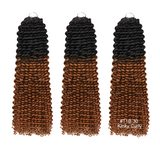 Lashey Upgraded Feather Human Crochet Hair Miracle Knots Blonde T1B/30 Kinky Curly