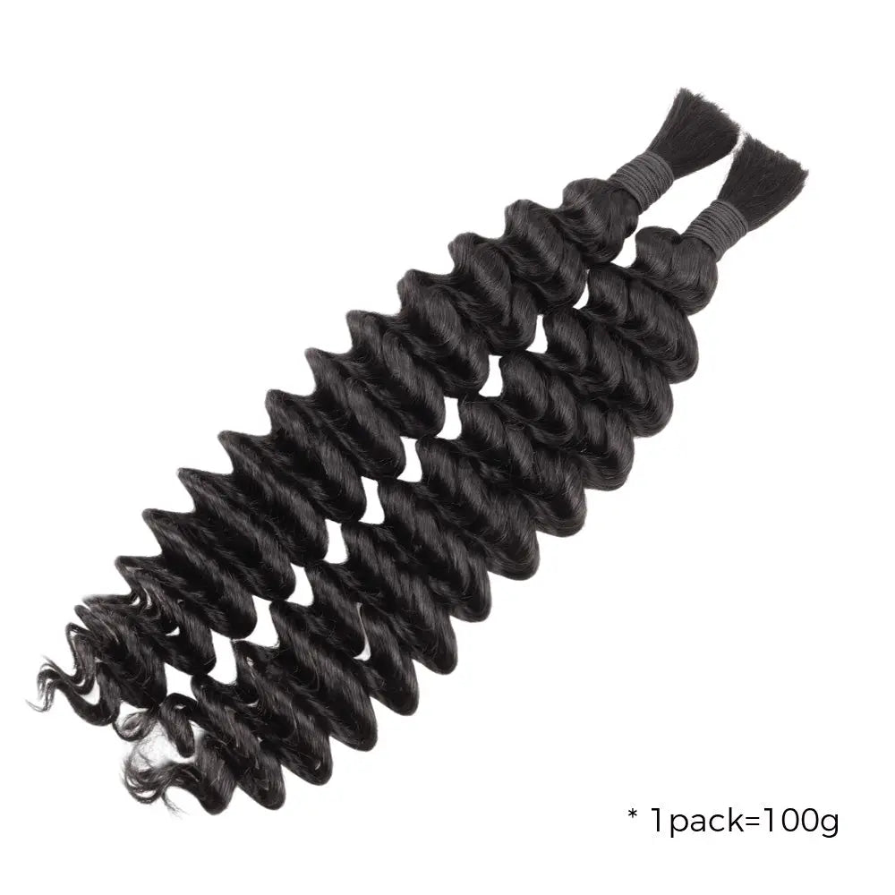 Lashey Double Drawn Human Braiding Hair Bulk for Boho Braids Knotless Box Braid