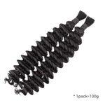 Lashey Double Drawn Human Braiding Hair Bulk for Boho Braids Knotless Box Braid