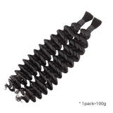 Lashey Double Drawn Human Braiding Hair Bulk for Boho Braids Knotless Box Braid