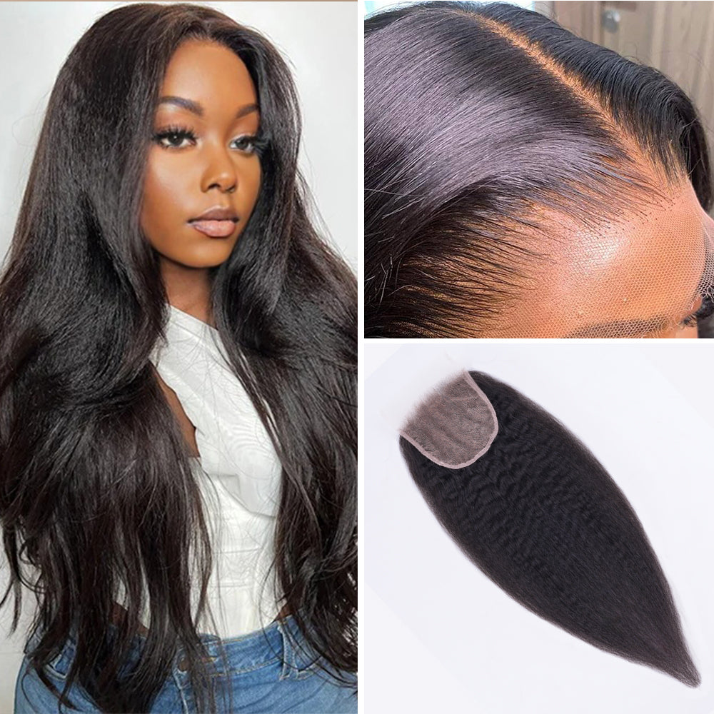 Lashey 5X5 HD Closure Real Invisible HD Lace Kinky Straight