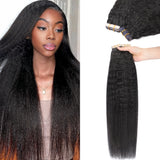 Lashey Seamless Tape in Hair Extensions Kinky Straight Virgin Human Hair
