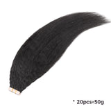 Lashey Seamless Tape in Hair Extensions Kinky Straight Virgin Human Hair