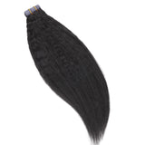 Lashey Seamless Tape in Hair Extensions Kinky Straight Virgin Human Hair