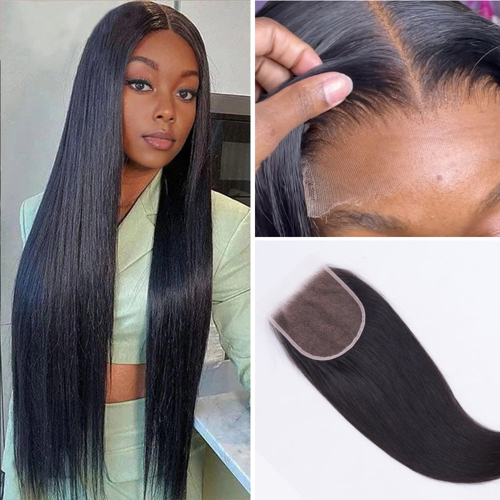 Lashey 5X5 HD Closure Real Invisible HD Lace Silky Straight