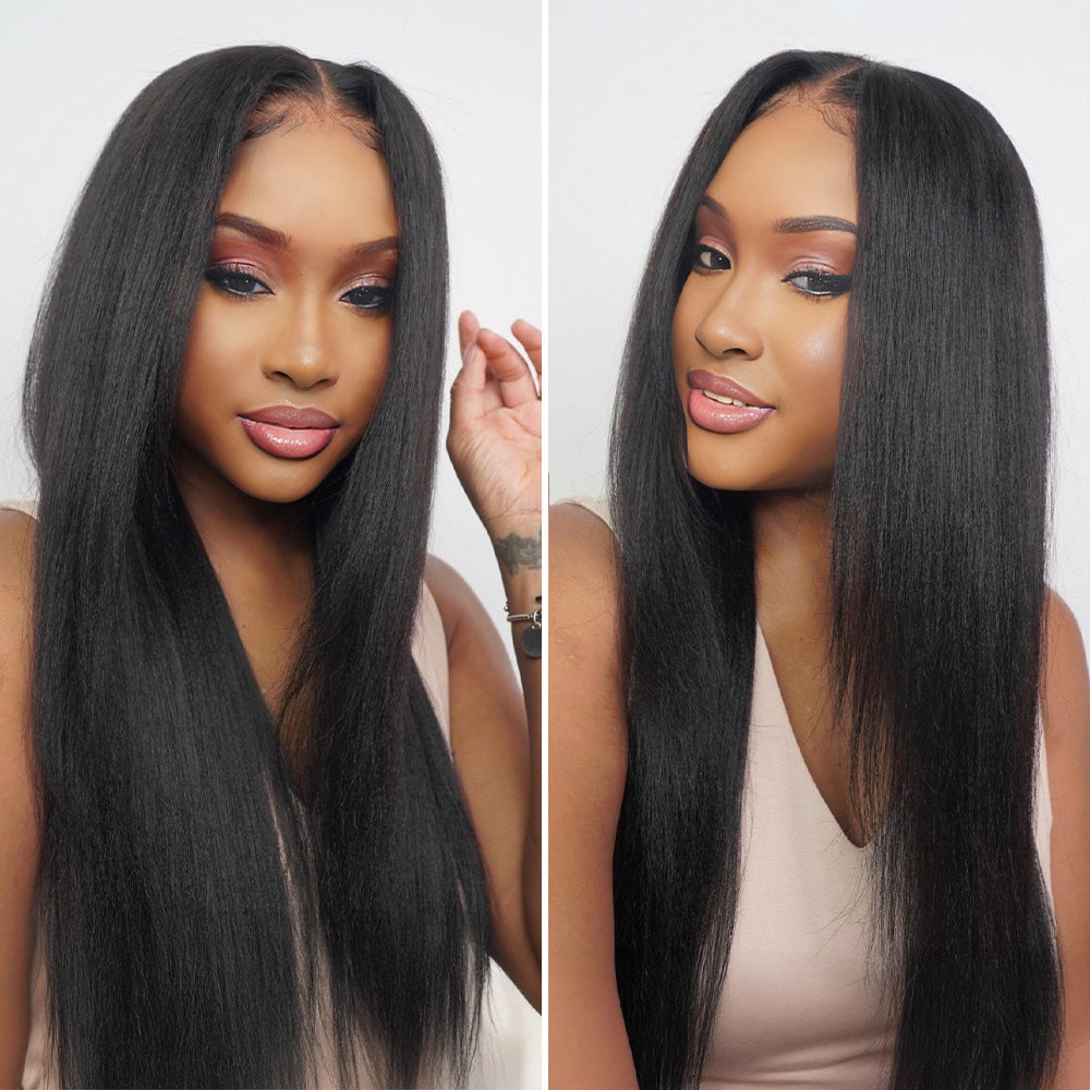 Lashey Seamless Tape in Hair Extensions Yaki Straight Virgin Human Hair