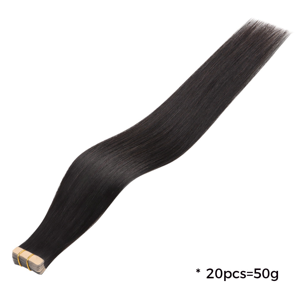 Lashey Seamless Tape in Hair Extensions Yaki Straight Virgin Human Hair