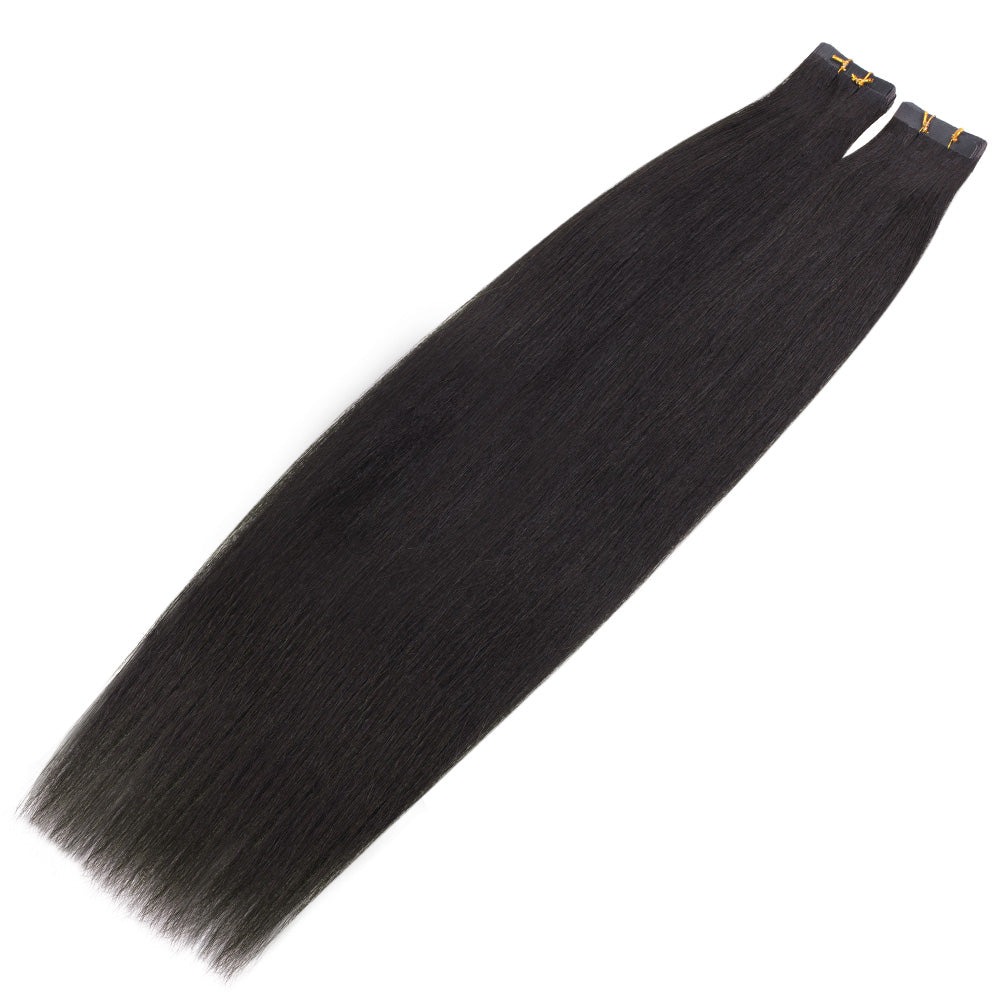 Lashey Seamless Tape in Hair Extensions Yaki Straight Virgin Human Hair