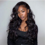 Lashey Super Natural Invisi Edge Seamless Clip in Hair Extensions Body Wave Real Human Hair