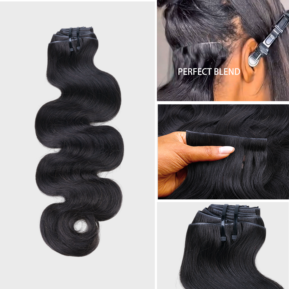 $149 BOGO | Lashey Body Wave Invisi Edge Seamless Clip in Hair Extensions