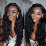 Lashey Super Natural Seamless Clip in Hair Extensions Body Wave Real Human Hair