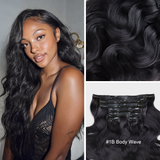 Lashey Body Wave / Silky Straight Seamless Clip in Hair Extensions