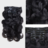 Lashey Body Wave / Silky Straight Seamless Clip in Hair Extensions