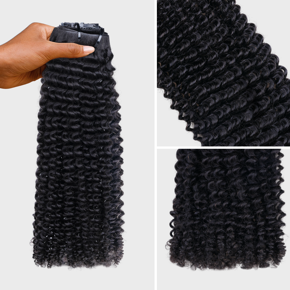 $149 BOGO | Lashey Kinky Curly Invisi Edge Seamless Clip in Hair Extensions