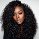Lashey Super Natural Seamless Clip in Hair Extensions Kinky Curly Real Human Hair