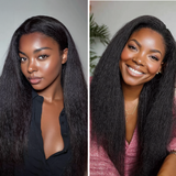 Lashey Super Natural Invisi Edge Seamless Clip in Hair Extensions Kinky Straight Real Human Hair