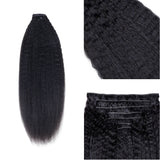 Lashey Super Natural Invisi Edge Seamless Clip in Hair Extensions Kinky Straight Real Human Hair