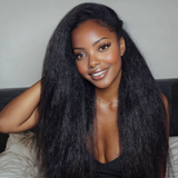 Lashey Super Natural Seamless Clip in Hair Extensions Kinky Straight Real Human Hair