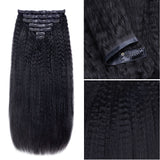 Lashey Super Natural Seamless Clip in Hair Extensions Kinky Straight Real Human Hair