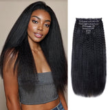 $99 BOGO | Lashey Kinky Straight Seamless Clip in Hair Extensions
