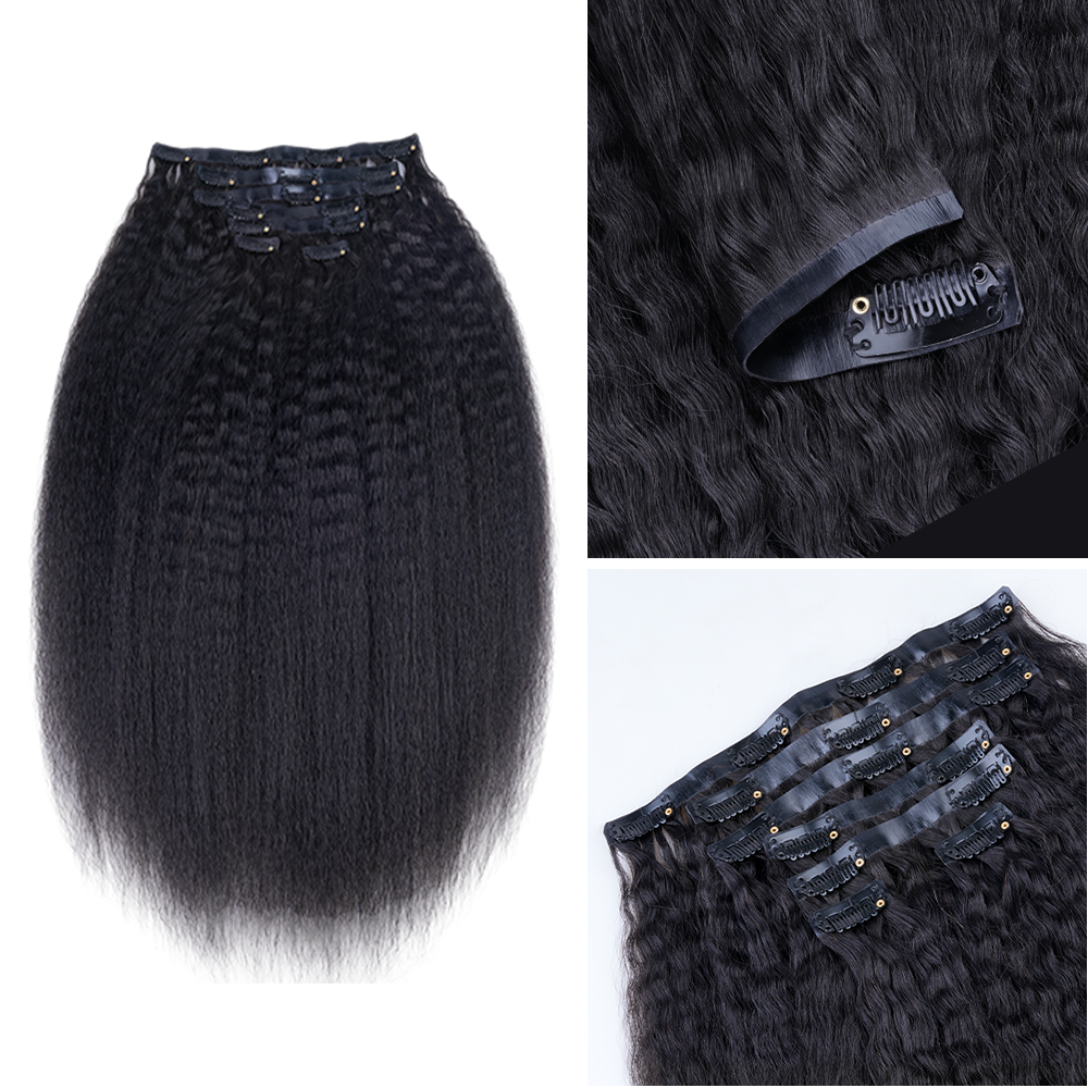 $199 BOGO | Lashey Kinky Straight Seamless Clip in Hair Extensions