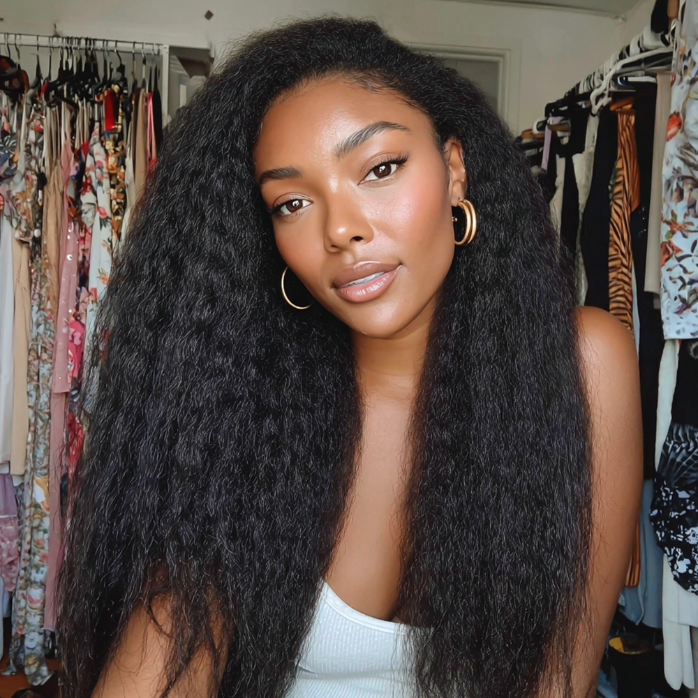 $199 BOGO | Lashey Kinky Straight Seamless Clip in Hair Extensions