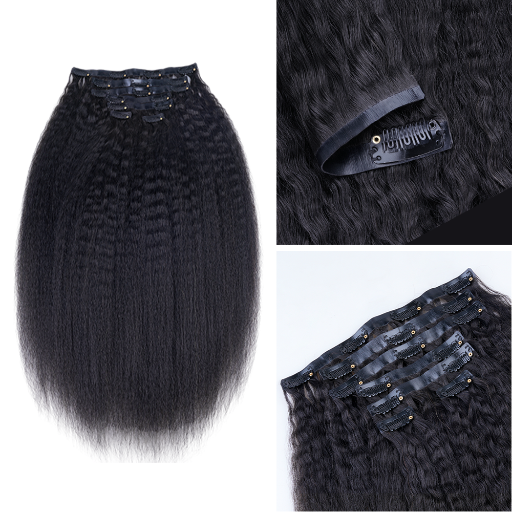 $149 BOGO | Lashey Kinky Straight Seamless Clip in Hair Extensions