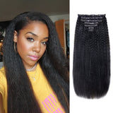 $199 BOGO | Lashey Kinky Straight Seamless Clip in Hair Extensions