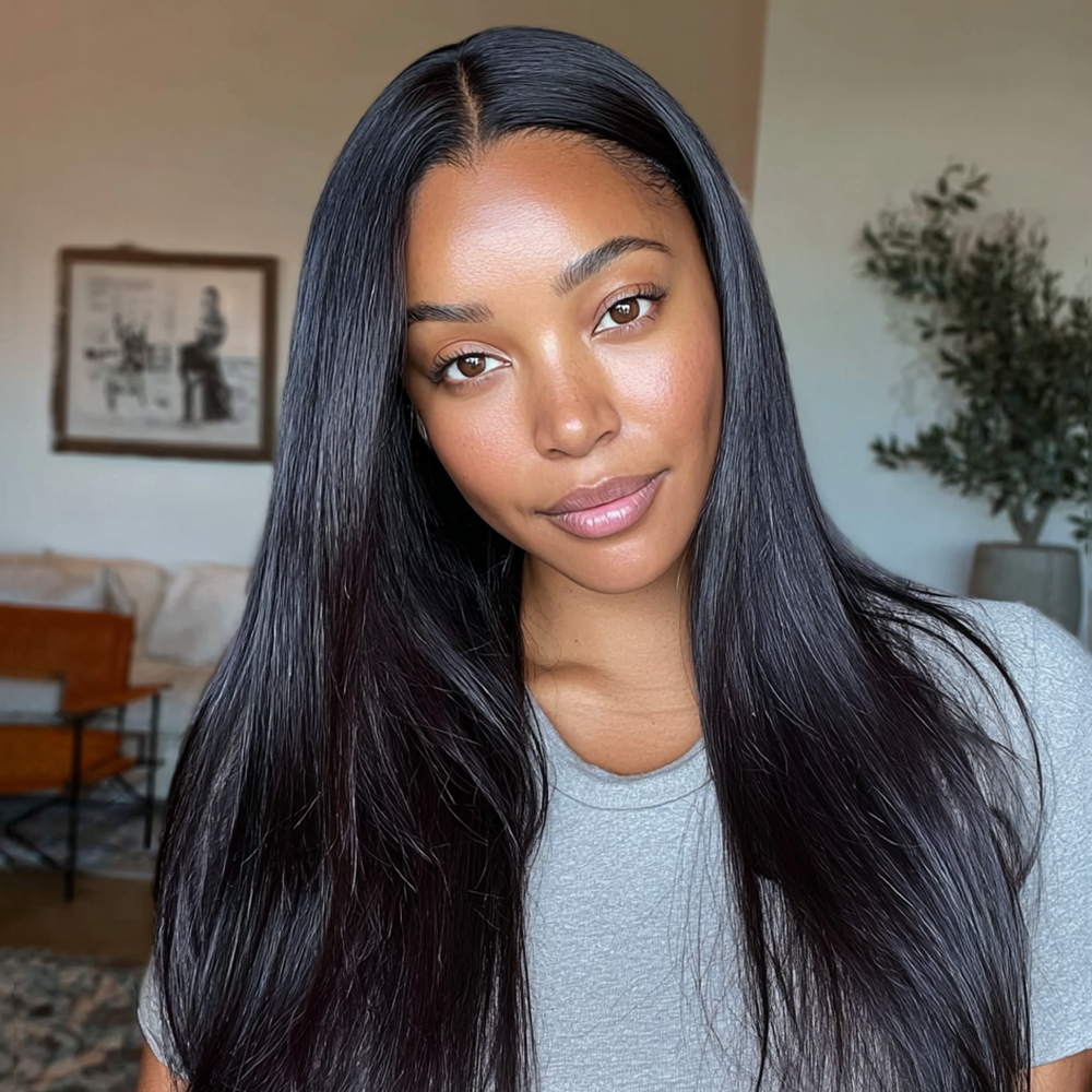 $99 BOGO | Lashey Silky Straight Invisi Edge Seamless Clip in Hair Extensions