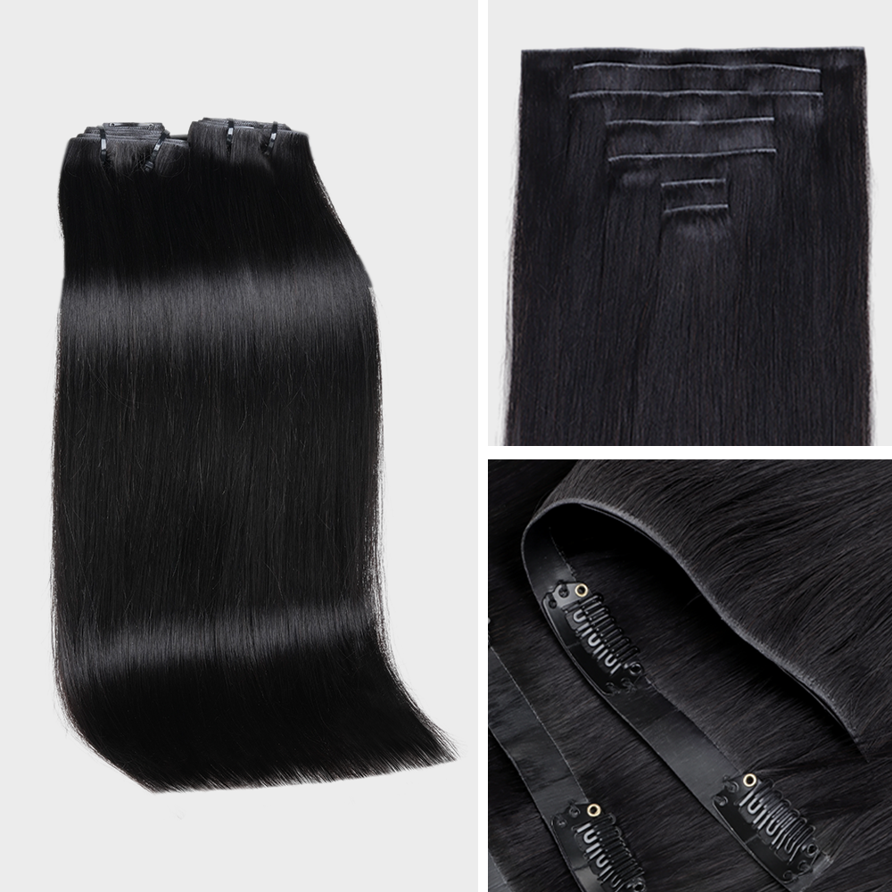 $199 BOGO | Lashey Silky Straight Invisi Edge Seamless Clip in Hair Extensions