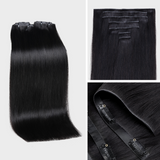 $199 BOGO | Lashey Silky Straight Invisi Edge Seamless Clip in Hair Extensions