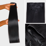$149 BOGO | Lashey Silky Straight Invisi Edge Seamless Clip in Hair Extensions