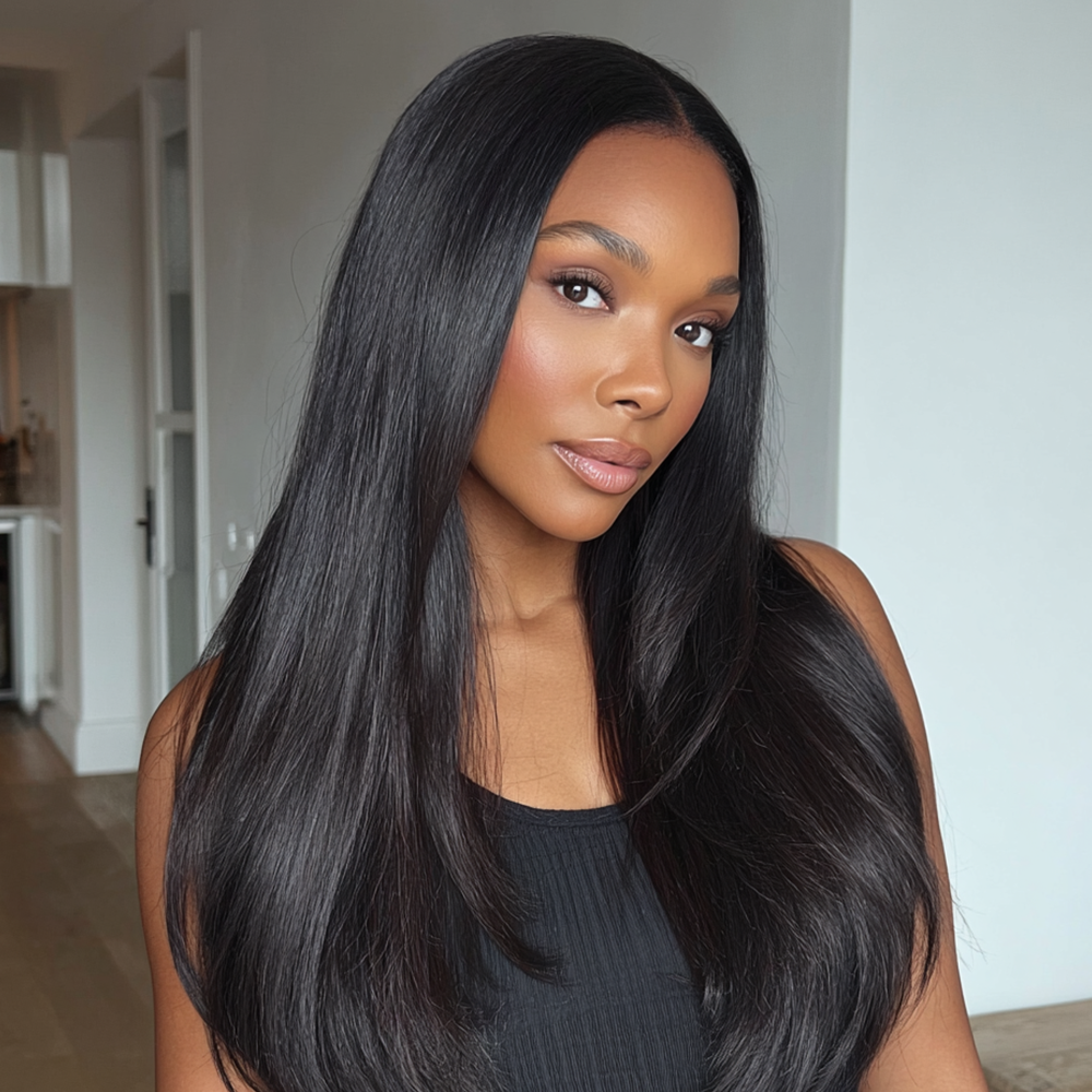 $99 BOGO | Lashey Silky Straight Invisi Edge Seamless Clip in Hair Extensions