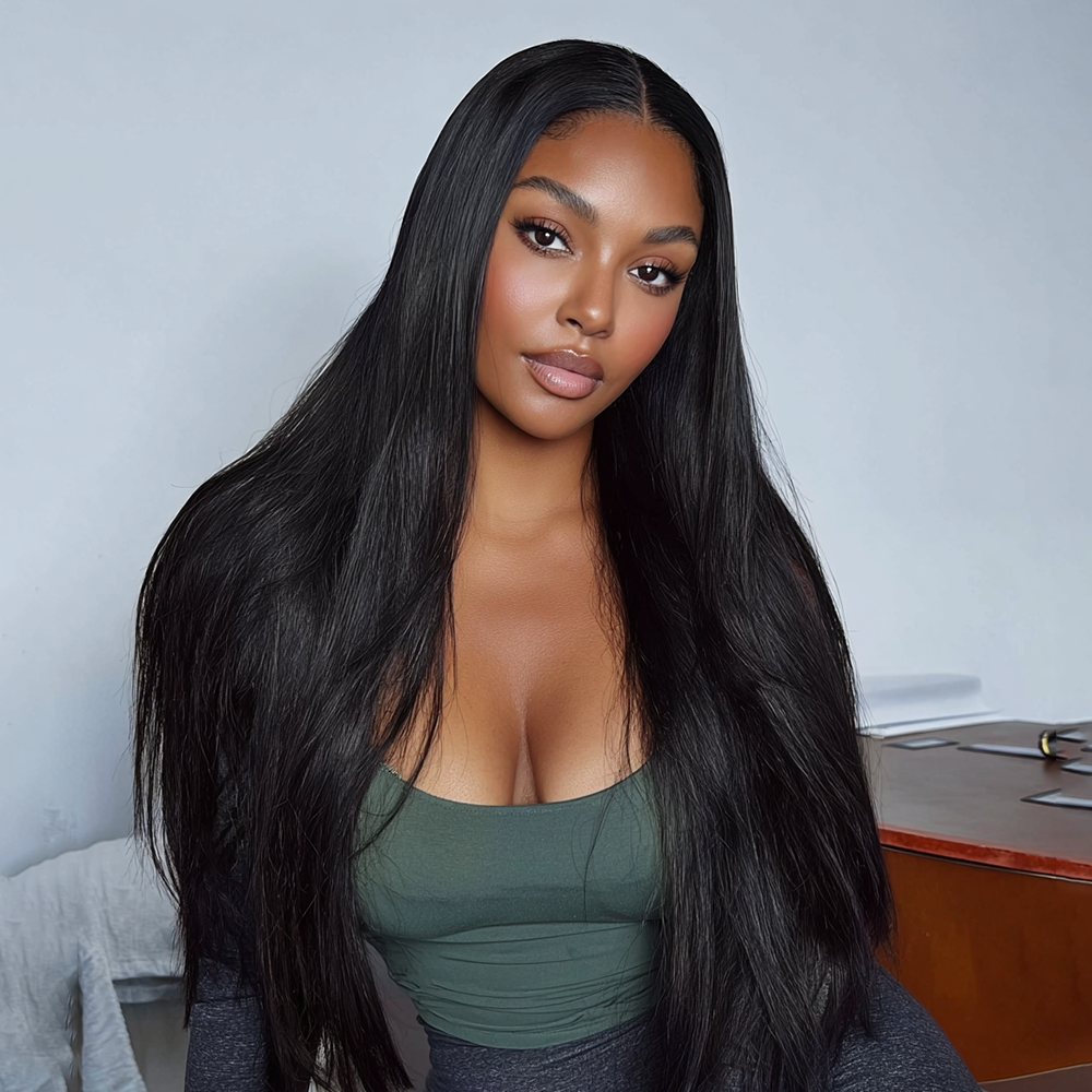 $199 BOGO | Lashey Silky Straight Seamless Clip in Hair Extensions