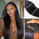 $199 BOGO | Lashey Silky Straight Seamless Clip in Hair Extensions