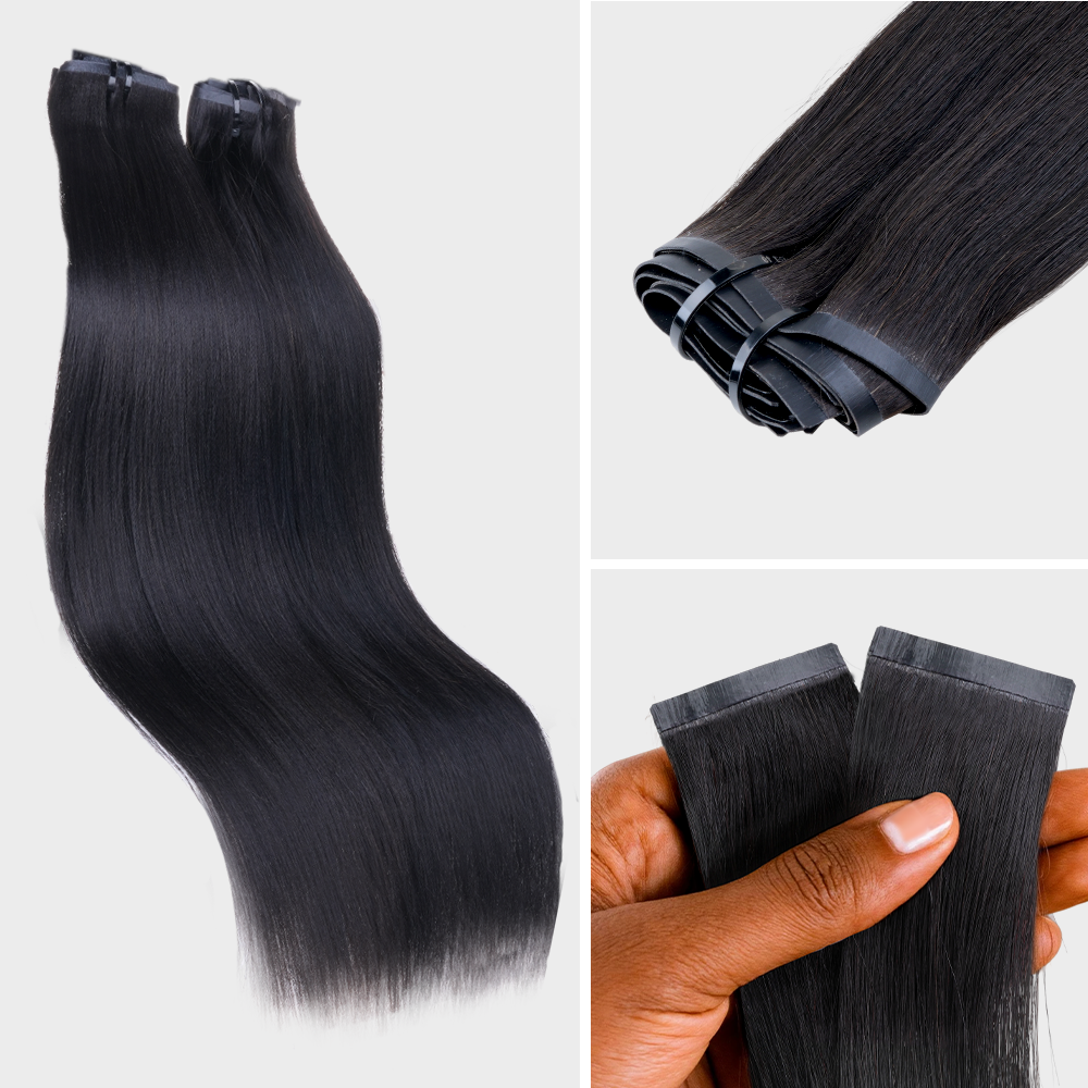 $199 BOGO | Lashey Silky Straight Seamless Clip in Hair Extensions